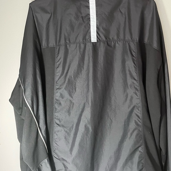 Vintage Nike Y2K Windbreaker Mens 2XL Black Full Zip Logo Track Jacket Rain Coat - Picture 2 of 4